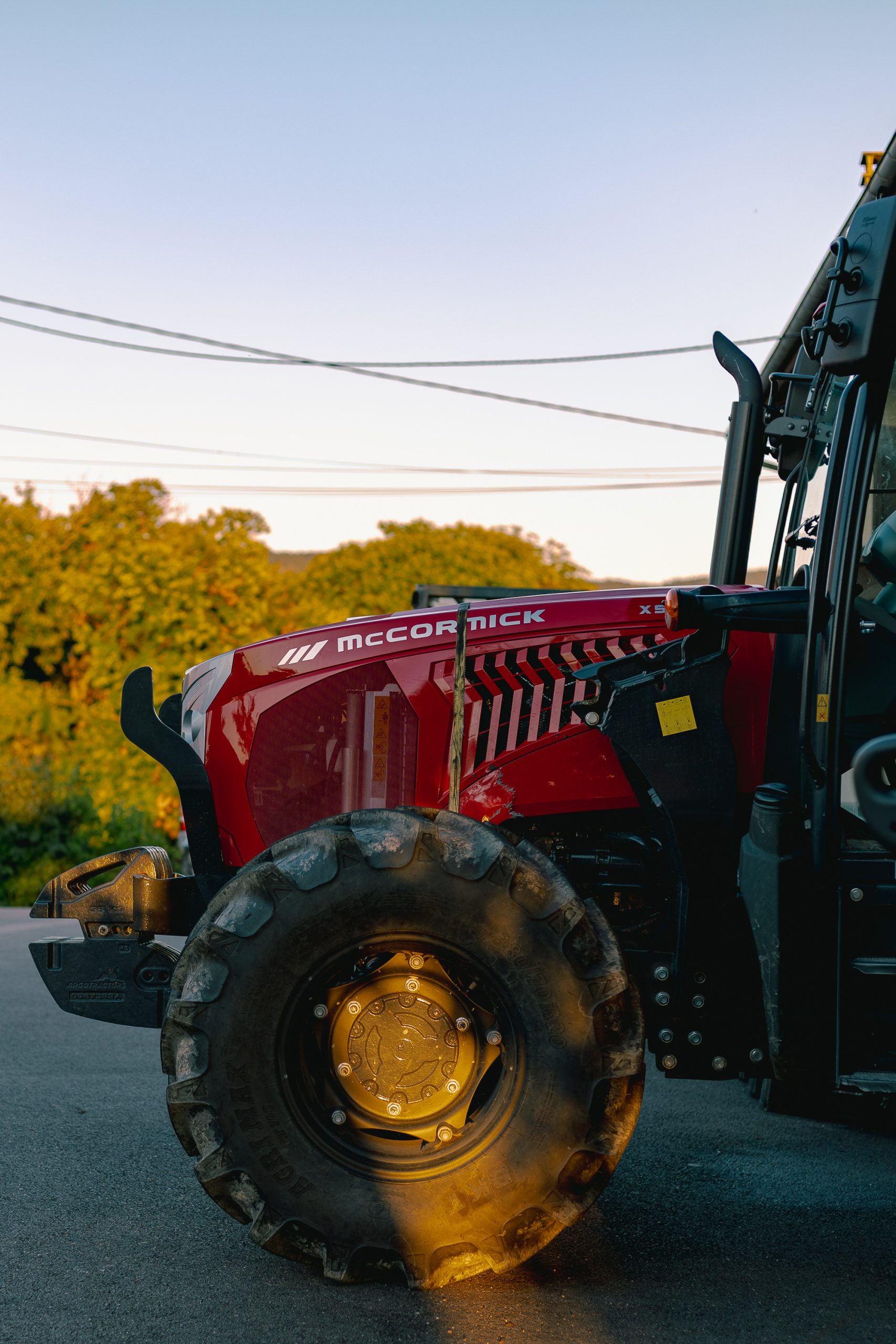 tracteur en fin de journée